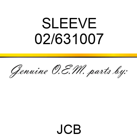 SLEEVE 02/631007