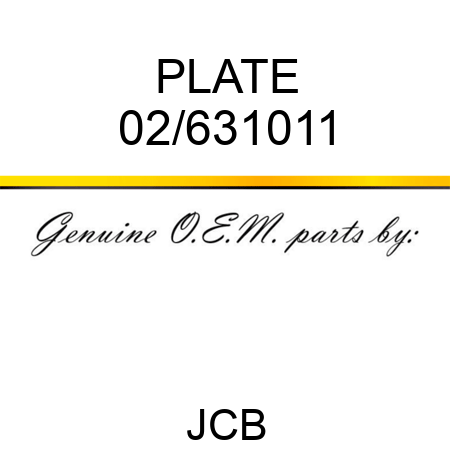 PLATE 02/631011