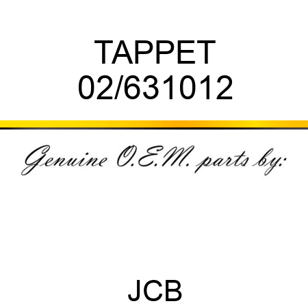 TAPPET 02/631012