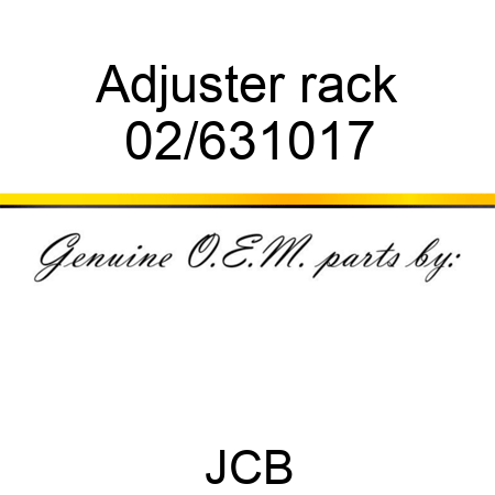 Adjuster rack 02/631017