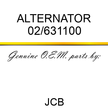 ALTERNATOR 02/631100