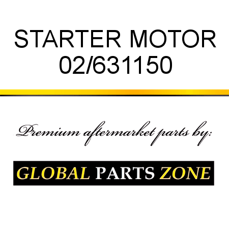STARTER MOTOR 02/631150