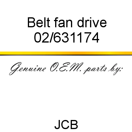 Belt, fan drive 02/631174