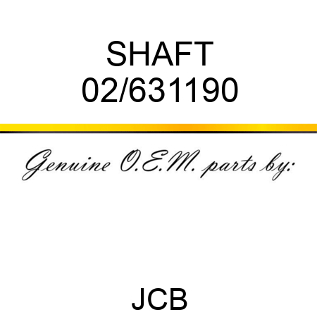 SHAFT 02/631190