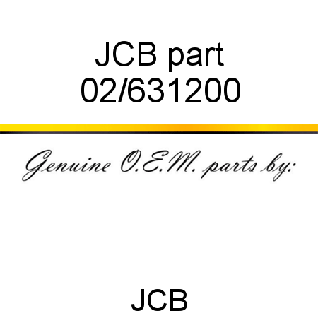 JCB part 02/631200