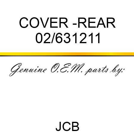 COVER -REAR 02/631211