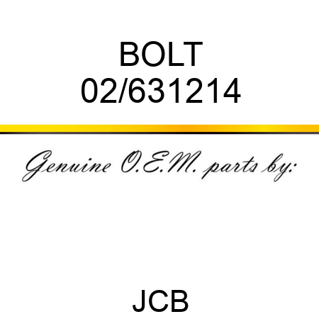 BOLT 02/631214