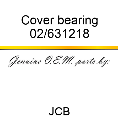 Cover bearing 02/631218