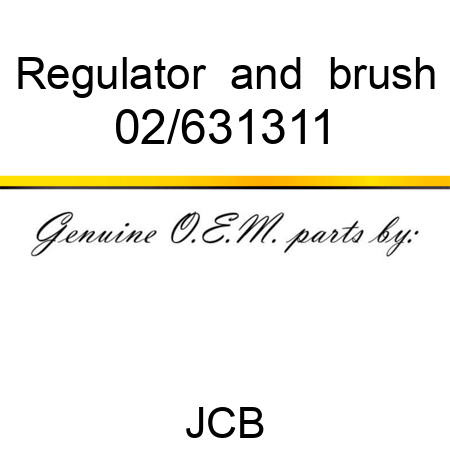 Regulator & brush 02/631311