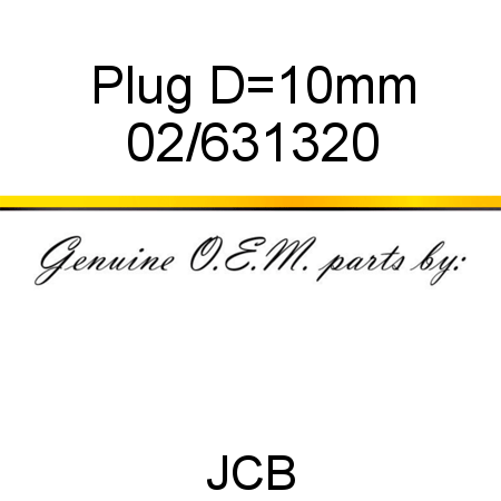 Plug, D=10mm 02/631320