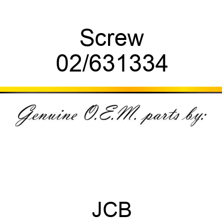 Screw 02/631334