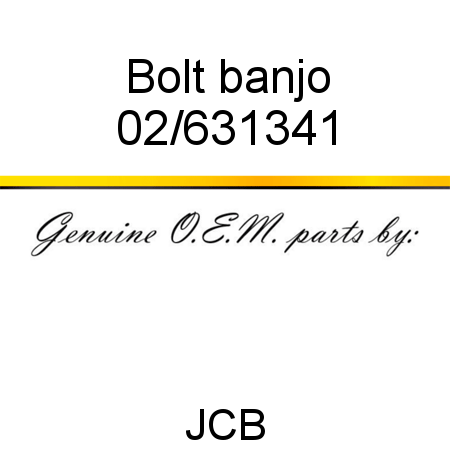 Bolt, banjo 02/631341