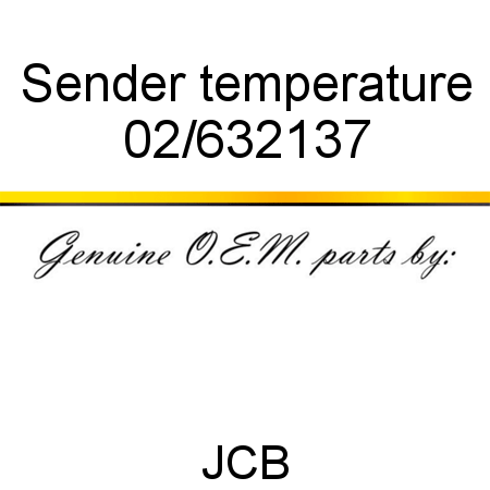 Sender, temperature 02/632137