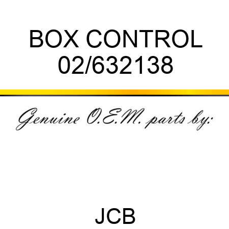 BOX CONTROL 02/632138