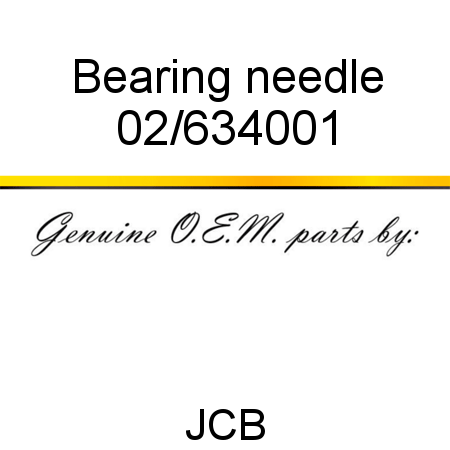 Bearing, needle 02/634001
