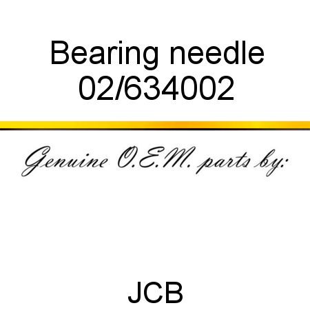 Bearing, needle 02/634002