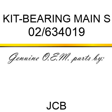 KIT-BEARING MAIN S 02/634019