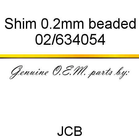 Shim, 0.2mm, beaded 02/634054