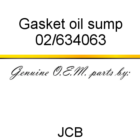 Gasket, oil sump 02/634063