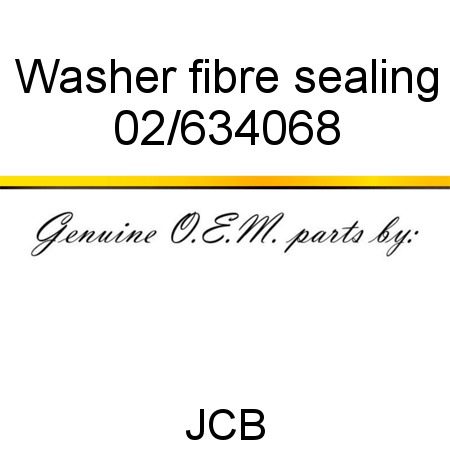 Washer, fibre sealing 02/634068