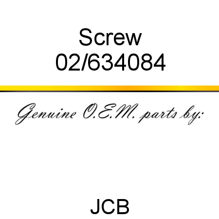 Screw 02/634084