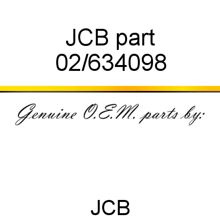 JCB part 02/634098