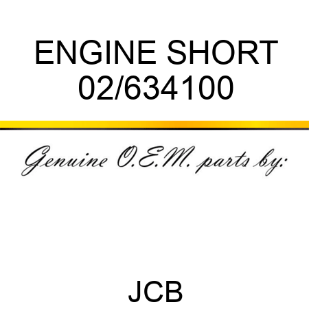 ENGINE SHORT 02/634100