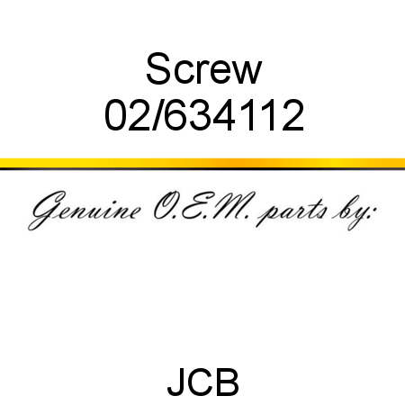 Screw 02/634112