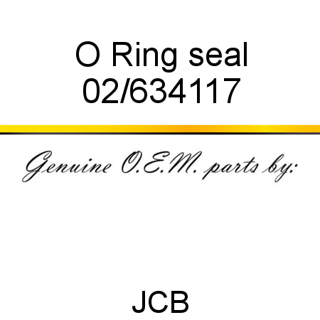 O Ring, seal 02/634117