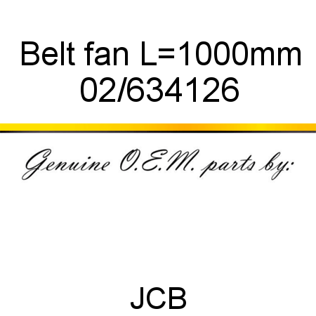 Belt, fan, L=1000mm 02/634126