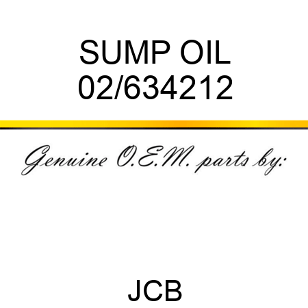SUMP OIL 02/634212