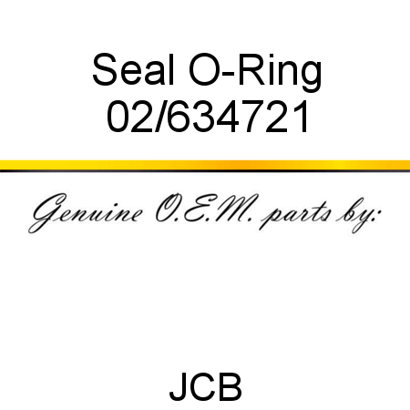Seal, O-Ring 02/634721