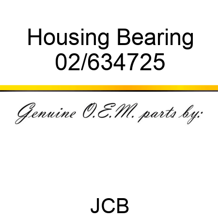 Housing Bearing 02/634725