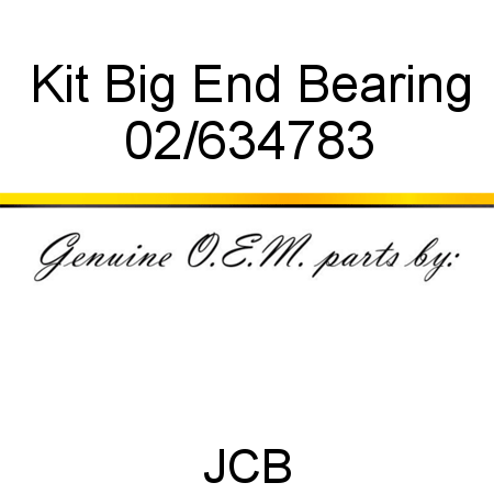 Kit, Big End Bearing 02/634783