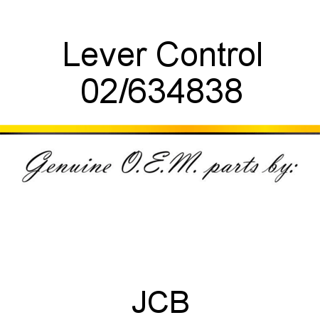 Lever, Control 02/634838