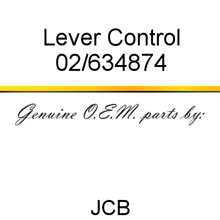 Lever, Control 02/634874