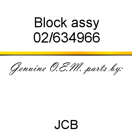 Block, assy 02/634966