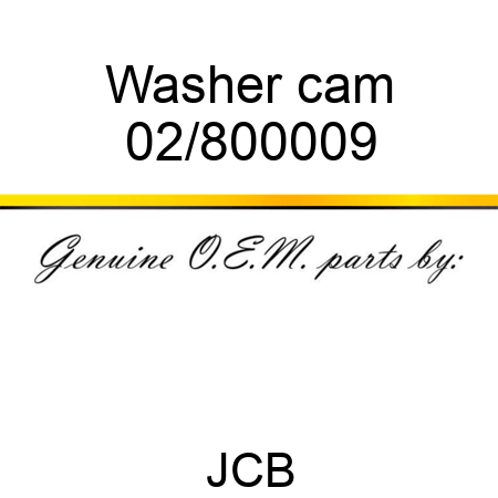 Washer cam 02/800009