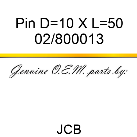 Pin D=10 X L=50 02/800013