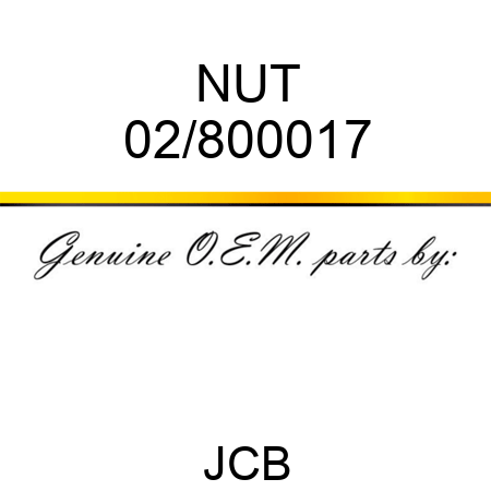 NUT 02/800017