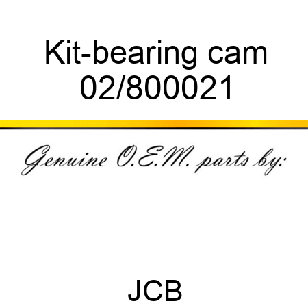 Kit-bearing cam 02/800021