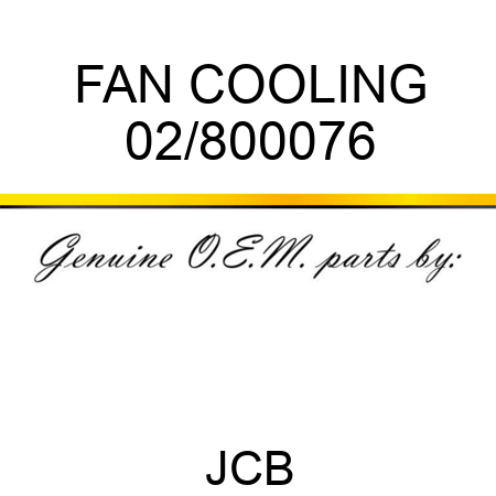 FAN COOLING 02/800076