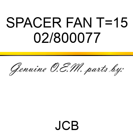 SPACER FAN T=15 02/800077