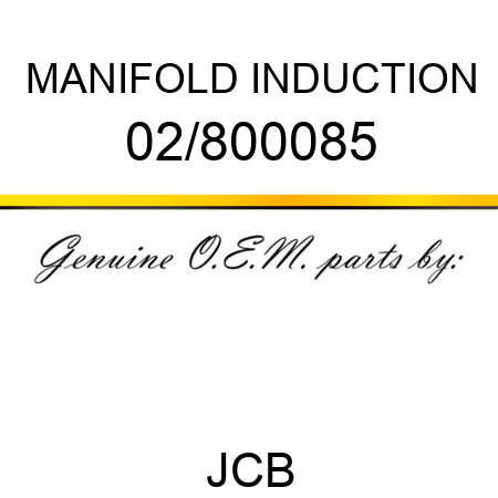 MANIFOLD INDUCTION 02/800085