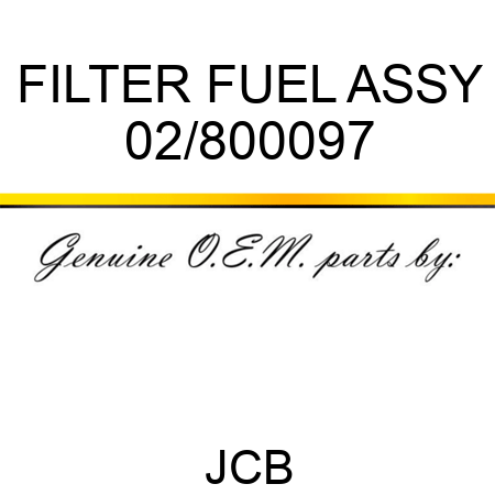 FILTER FUEL ASSY 02/800097