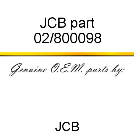 JCB part 02/800098