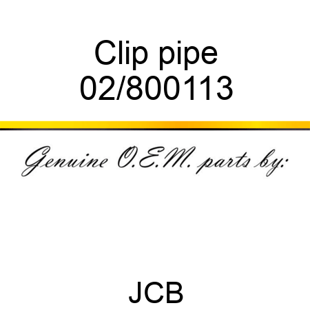 Clip pipe 02/800113