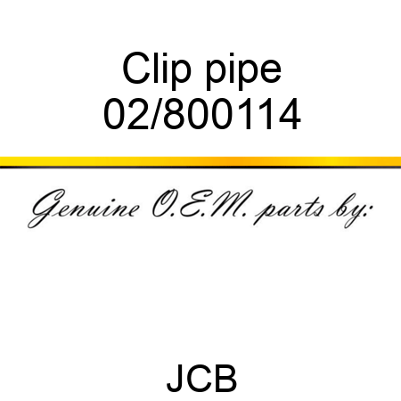 Clip pipe 02/800114