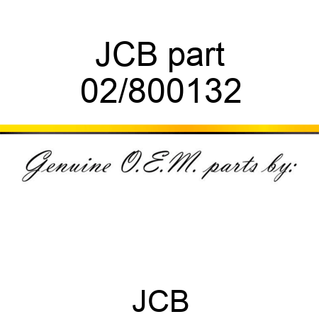 JCB part 02/800132