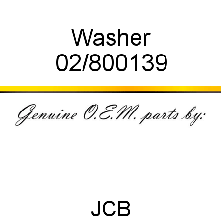 Washer 02/800139